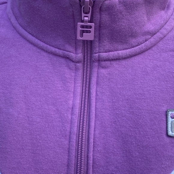 Fila Purple and Gray Quarter-Zip Sweater - Picture 6 of 7